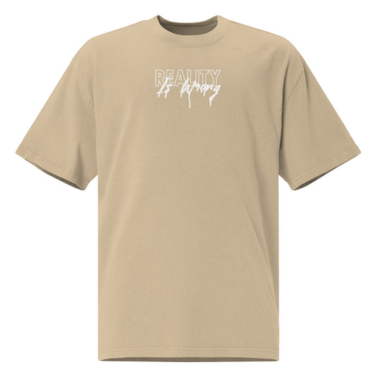 Reality Is Wrong Oversized Tee - Faded Khaki